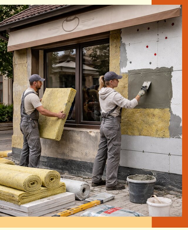 Утепление кафе в Норильске от 4362 руб/м2 — комплексно под ключ | ТепломастерНрл